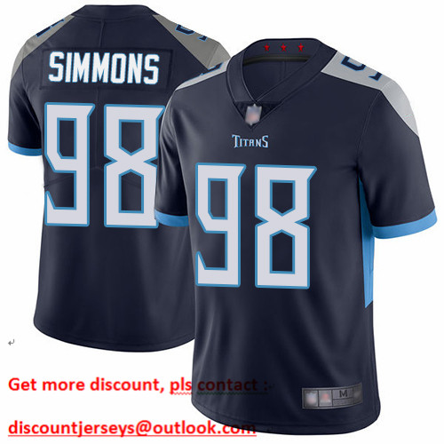 Titans #98 Jeffery Simmons Navy Blue Team Color Men's Stitched Football Vapor Untouchable Limited Jersey Titans #98 Jeffery Simmons Navy Blue Team Color Men's Stitched Football Vapor Untouchable Limited Jersey