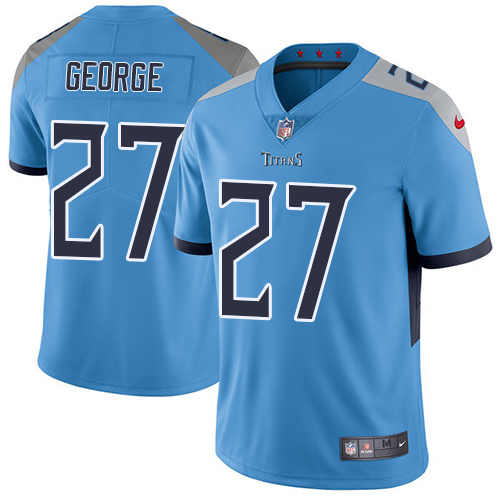 Nike Titans #27 Eddie George Light Blue Team Color Men's Stitched NFL Vapor Untouchable Limited Jersey Nike Titans #27 Eddie George Light Blue Team Color Men's Stitched NFL Vapor Untouchable Limited Jersey