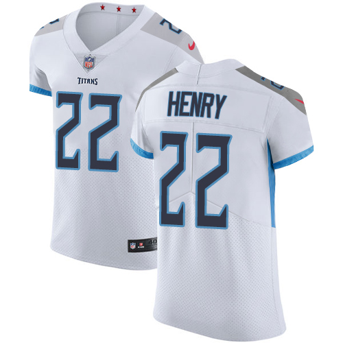 Nike Titans #22 Derrick Henry White Men's Stitched NFL Vapor Untouchable Elite Jersey Nike Titans #22 Derrick Henry White Men's Stitched NFL Vapor Untouchable Elite Jersey