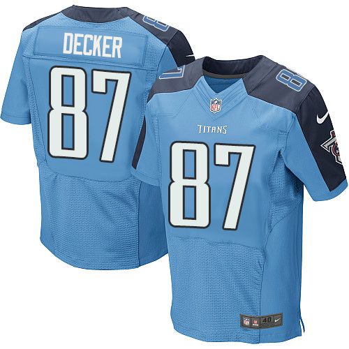 Nike Titans #87 Eric Decker Light Blue Team Color Men's Stitched NFL Elite Jersey