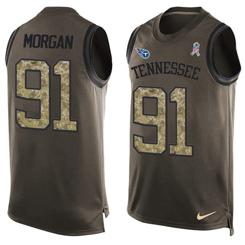 Nike Titans #91 Derrick Morgan Green Men's Stitched NFL Limited Salute To Service Tank Top Jersey Nike Titans #91 Derrick Morgan Green Men's Stitched NFL Limited Salute To Service Tank Top Jersey