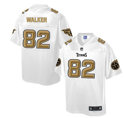 Nike Titans #82 Delanie Walker White Men's NFL Pro Line Fashion Elite Jersey