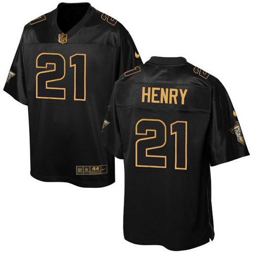 Nike Titans #21 Derrick Henry Black Men's Stitched NFL Elite Pro Line Gold Collection Jersey