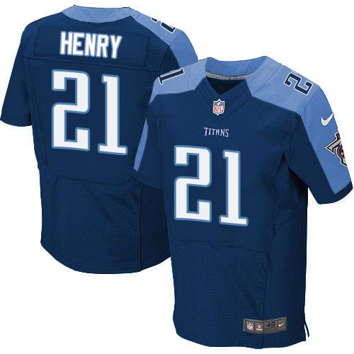 Nike Titans #21 Derrick Henry Navy Blue Alternate Men's Stitched NFL Elite Jersey