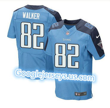 Nike Tennessee Titans #82 Delanie Walker Light Blue Team Color Men's Stitched NFL Elite Jersey