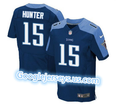 Nike Tennessee Titans #15 Justin Hunter Navy Blue Alternate Men's Stitched NFL Elite Jersey