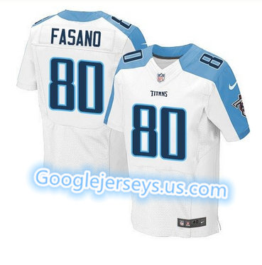 Nike Tennessee Titans #80 Anthony Fasano White Men's Stitched NFL Elite Jersey