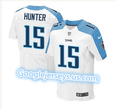 Nike Tennessee Titans #15 Justin Hunter White Men's Stitched NFL Elite Jersey