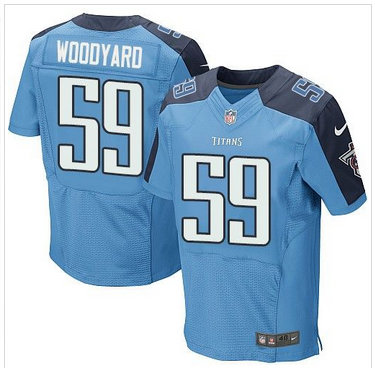 Nike Tennessee Titans #59 Wesley Woodyard Light Blue Team Color Men's Stitched NFL Elite Jersey