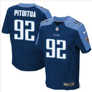 Nike Tennessee Titans #92 Ropati Pitoitua Navy Blue Alternate Men's Stitched NFL Elite Jersey