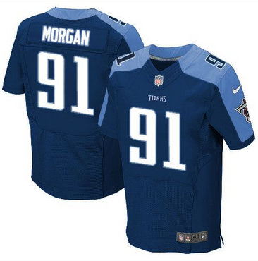 Nike Tennessee Titans #91 Derrick Morgan Navy Blue Alternate Men's Stitched NFL Elite Jersey