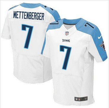 Nike Tennessee Titans #7 Zach Mettenberger White Men's Stitched NFL Elite Jersey