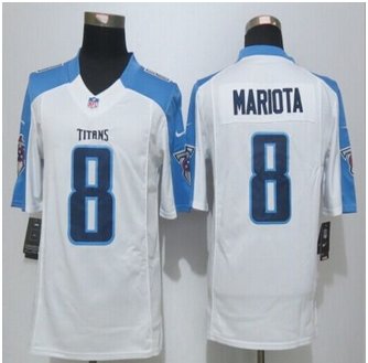 New Tennessee Titans #8 Marcus Mariota White Men's Stitched NFL Limited Jersey