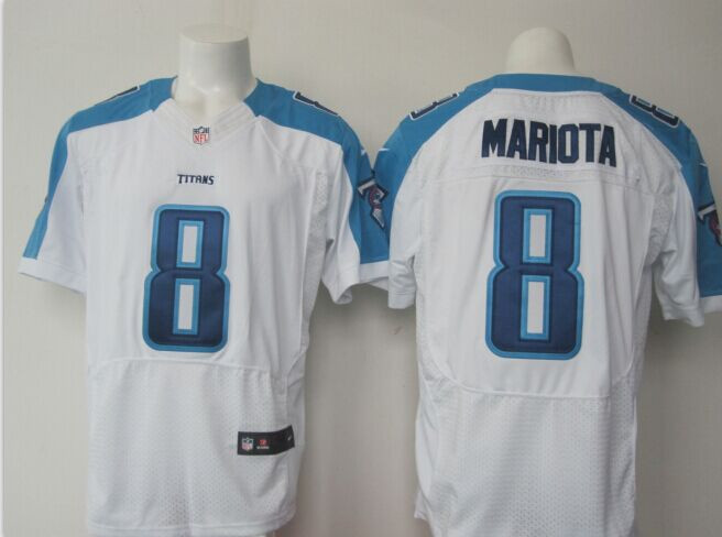 Nike Tennessee Titans #8 Marcus Mariota White Men's Stitched NFL Elite Jersey
