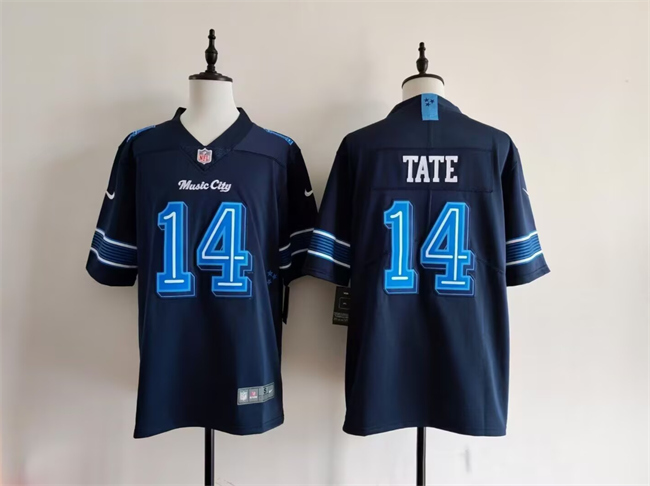 Men's Tennessee Titans #14 Carnell Tate Navy 2026 'Music City' Rivalries Collection Limited Stitched Football Jersey