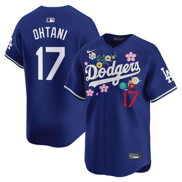 Men's Los Angeles Dodgers #17 Shohei Ohtani Royal Takashi Murakami 2025 Vapor Limited Stitched Baseball Jersey Men's Los Angeles Dodgers #17 Shohei Ohtani Royal Takashi Murakami 2025 Vapor Limited Stitched Baseball Jersey