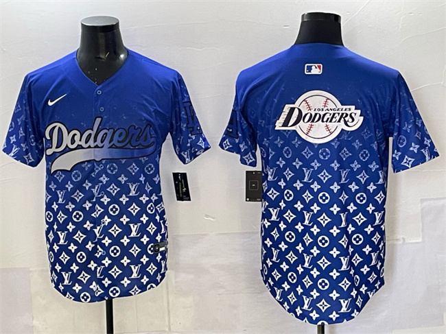 Men's Los Angeles Dodgers Team Big Logo Blue Limited Stitched Baseball Jersey Men's Los Angeles Dodgers Team Big Logo Blue Limited Stitched Baseball Jersey