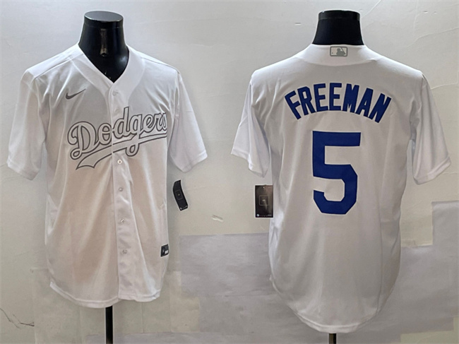 Men's Los Angeles Dodgers #5 Freddie Freeman White Fashion Cool Base Stitched Baseball Jersey Men's Los Angeles Dodgers #5 Freddie Freeman White Fashion Cool Base Stitched Baseball Jersey