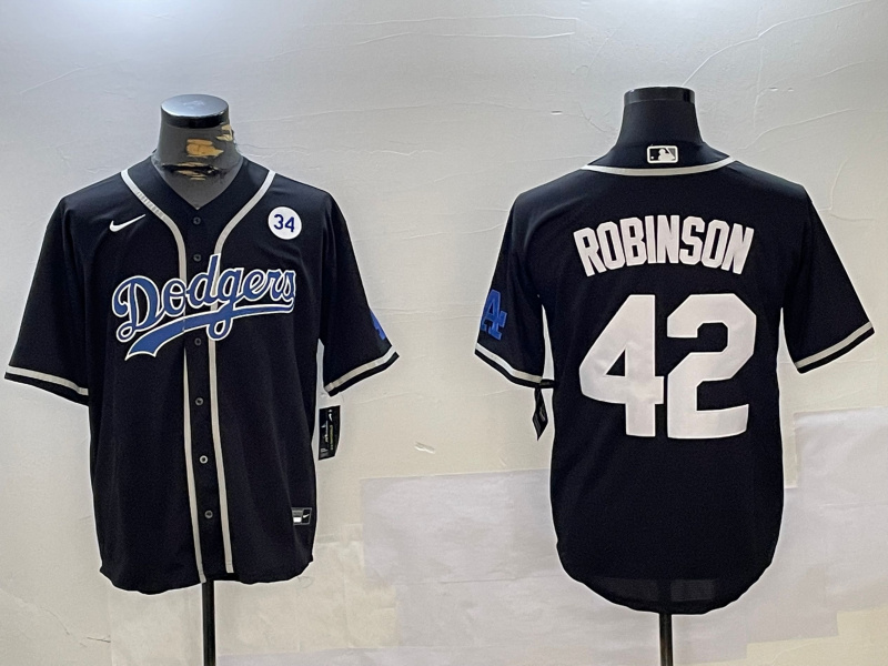 Men's Los Angeles Dodgers #42 Jackie Robinson Black 2024 World Series Cool Base Stitched Baseball Jersey 1 Men's Los Angeles Dodgers #42 Jackie Robinson Black 2024 World Series Cool Base Stitched Baseball Jersey 1