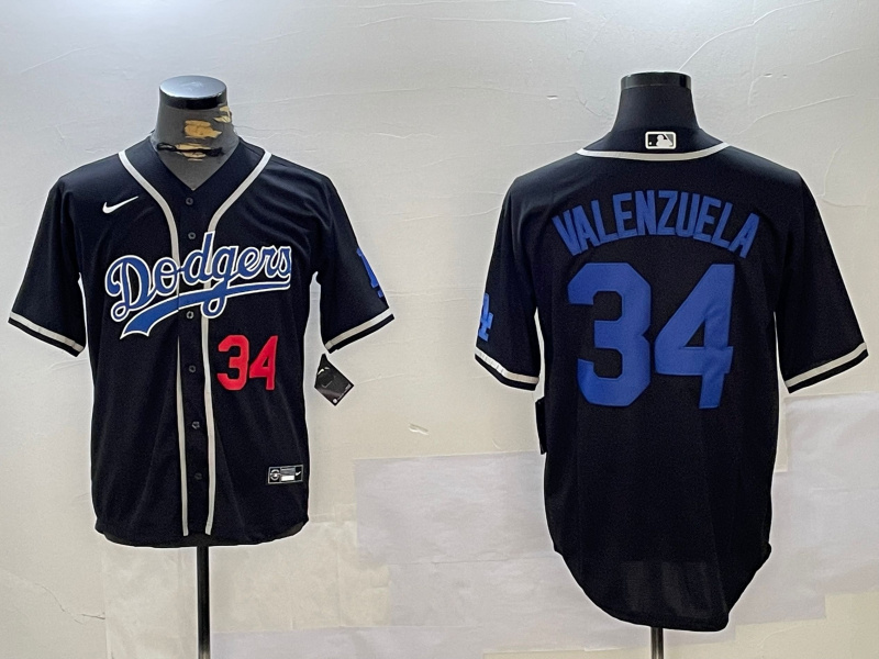 Men's Los Angeles Dodgers #34 Toro Valenzuela Black 2024 World Series Cool Base Stitched Baseball Jersey 2 Men's Los Angeles Dodgers #34 Toro Valenzuela Black 2024 World Series Cool Base Stitched Baseball Jersey 2