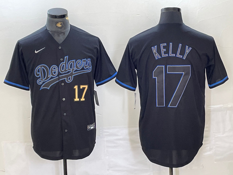 Men's Los Angeles Dodgers #17 Shohei Ohtani Black Cool Base Stitched Baseball Jersey 5 Men's Los Angeles Dodgers #17 Shohei Ohtani Black Cool Base Stitched Baseball Jersey 5