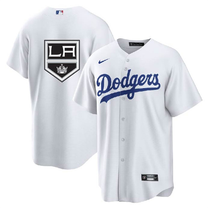 Men's Los Angeles Dodgers & Kings White Cool Base Stitched Jersey Men's Los Angeles Dodgers & Kings White Cool Base Stitched Jersey