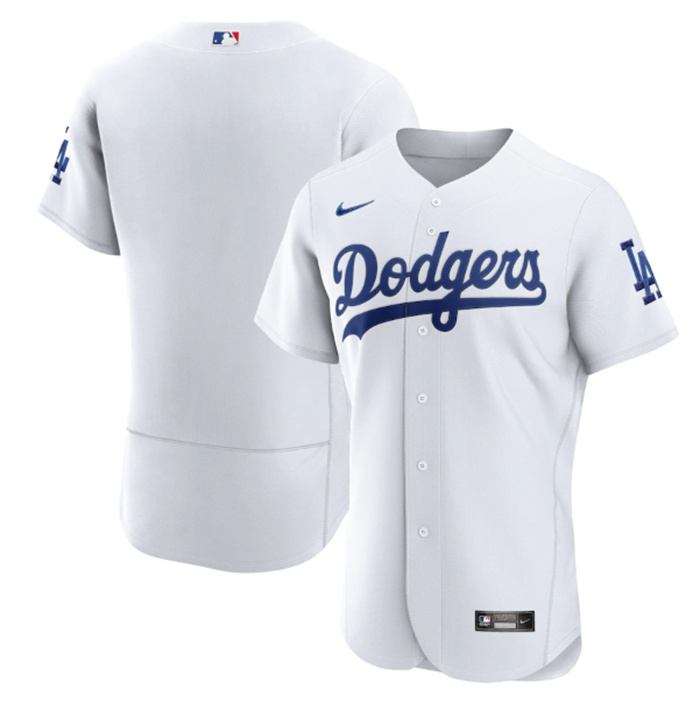 Men's Los Angeles Dodgers Blank White Flex Base Sttiched Jersey Men's Los Angeles Dodgers Blank White Flex Base Sttiched Jersey