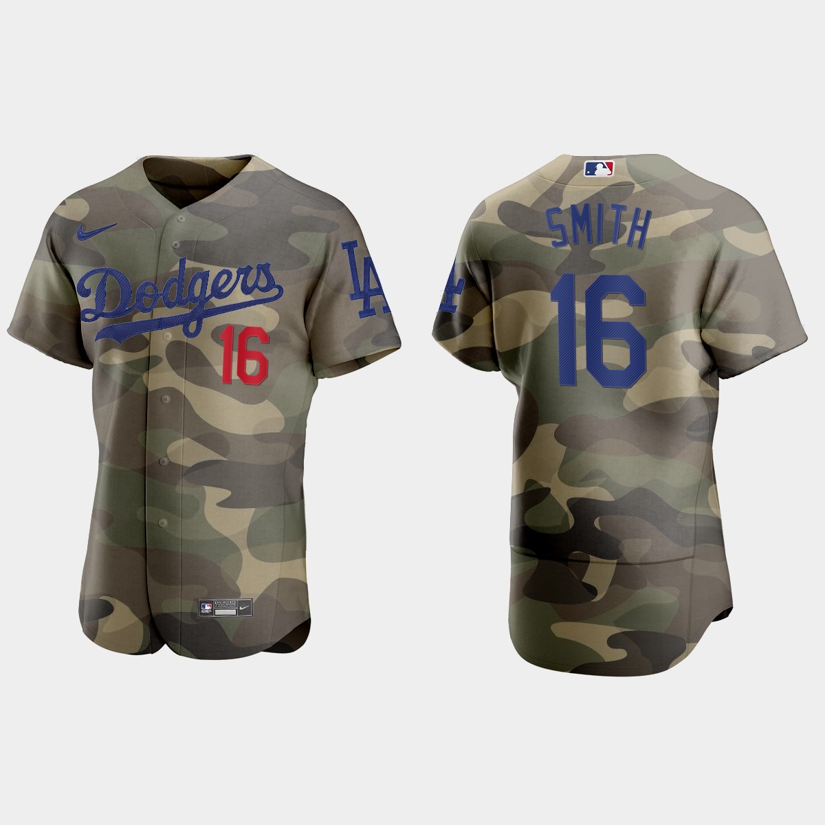 Los Angeles Dodgers #16 Will Smith Men's Nike 2021 Armed Forces Day Authentic MLB Jersey -Camo Los Angeles Dodgers #16 Will Smith Men's Nike 2021 Armed Forces Day Authentic MLB Jersey -Camo