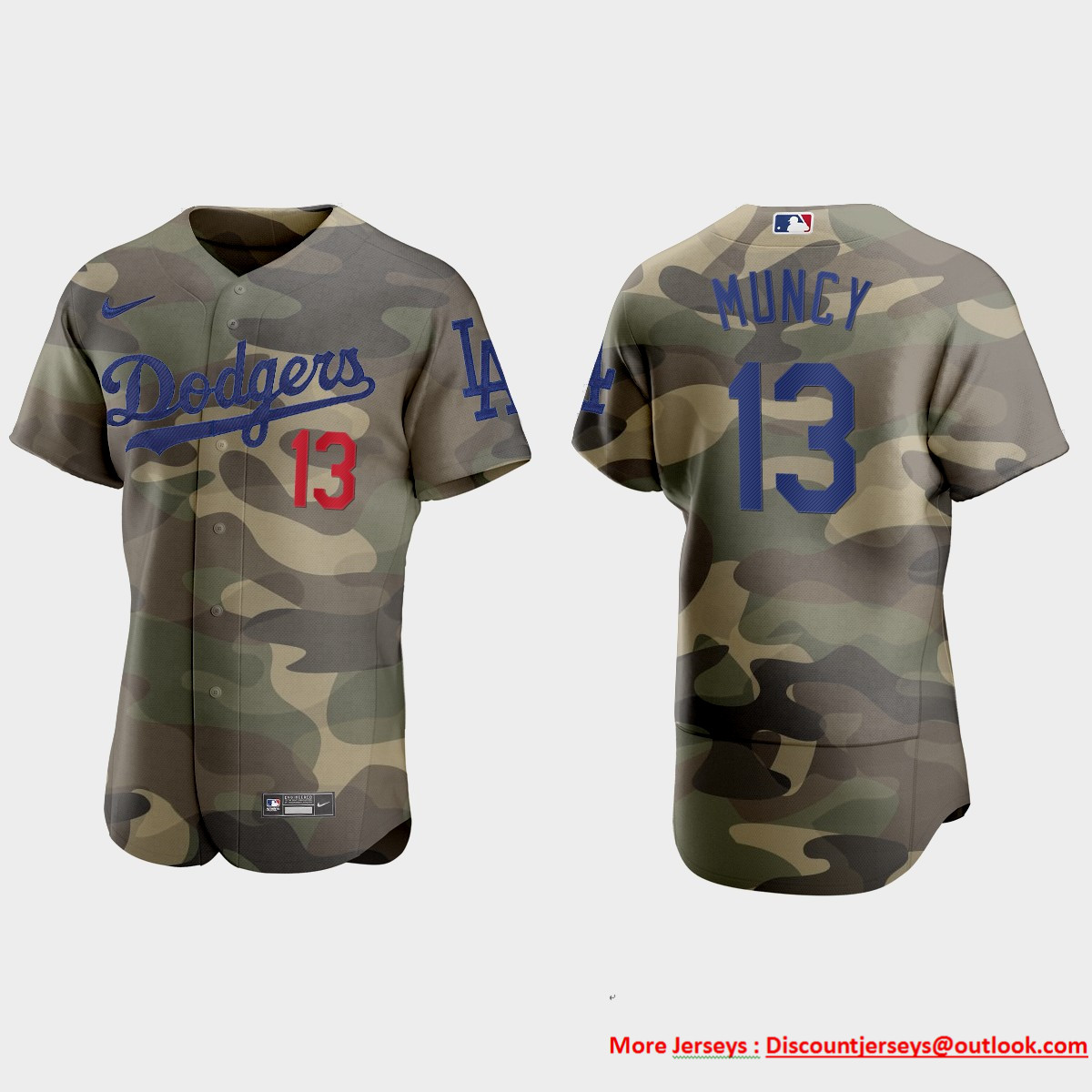 Los Angeles Dodgers #13 Max Muncy Men's Nike 2021 Armed Forces Day Authentic MLB Jersey -Camo