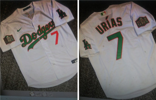 Custom Los Angeles Dodgers Mexican #7 Julio Urias World Series custom Jersey