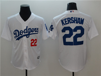 Dodgers #22 Clayton Kershaw White Cool Base Jersey Dodgers #22 Clayton Kershaw White Cool Base Jersey