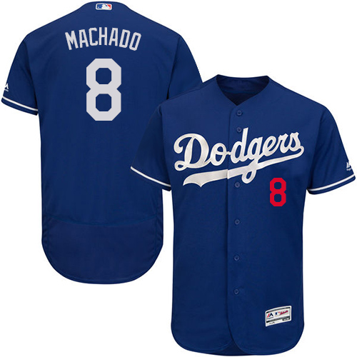 Dodgers #8 Manny Machado Blue Flexbase Authentic Collection Stitched Baseball Jersey