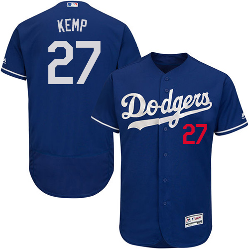 Dodgers #27 Matt Kemp Blue Flexbase Authentic Collection Stitched Baseball Jersey