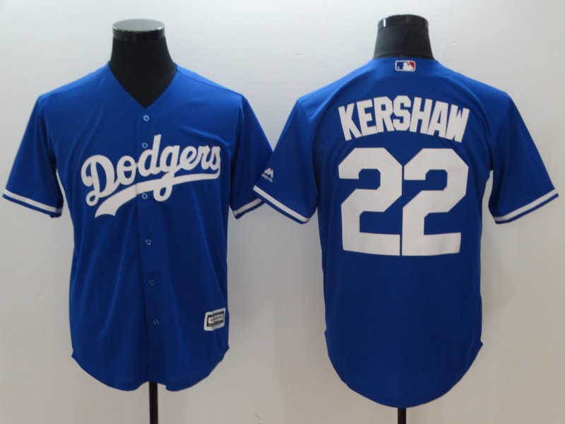 Dodgers #22 Clayton Kershaw Blue Cool Base Jersey
