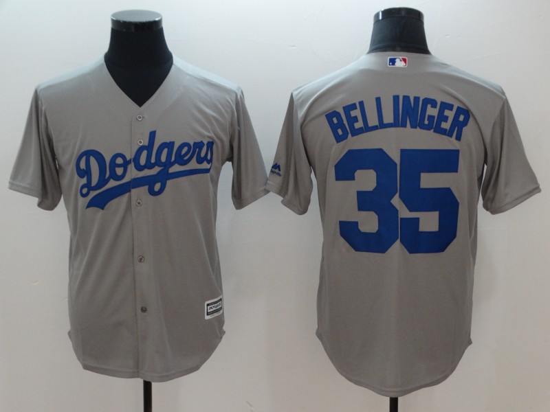 Dodgers #35 Cody Bellinger Gray Cool Base Jersey