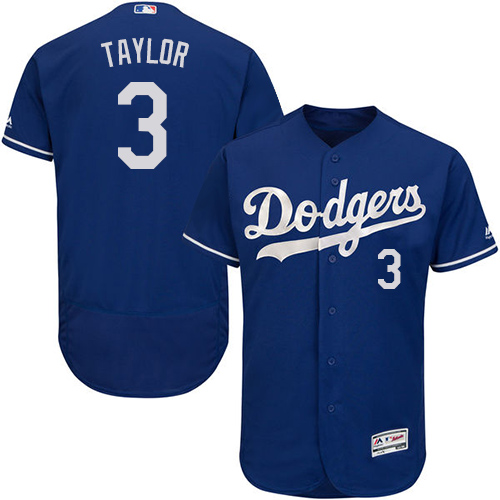 Dodgers #3 Chris Taylor Blue Flexbase Authentic Collection Stitched MLB Jersey Dodgers #3 Chris Taylor Blue Flexbase Authentic Collection Stitched MLB Jersey