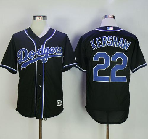 Dodgers #22 Clayton Kershaw Dark Blue Fashion Stitched MLB Jersey