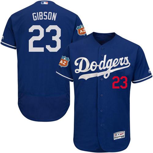 Dodgers #23 Kirk Gibson Blue Flexbase Authentic Collection Stitched MLB Jersey Dodgers #23 Kirk Gibson Blue Flexbase Authentic Collection Stitched MLB Jersey
