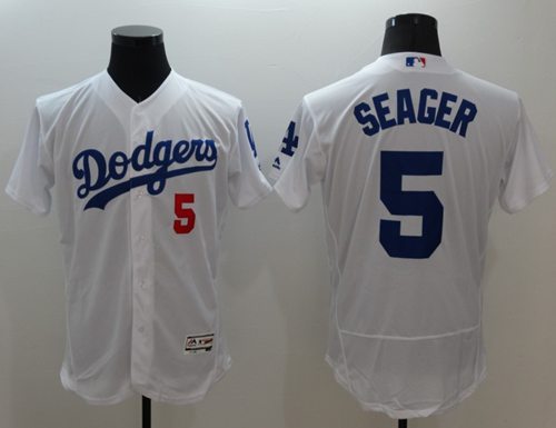 Dodgers #5 Corey Seager White Flexbase Authentic Collection Stitched MLB Jersey Dodgers #5 Corey Seager White Flexbase Authentic Collection Stitched MLB Jersey