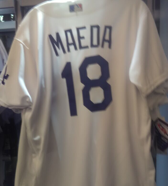 Dodgers #18 MAEDA White Flexbase Authentic Collection Stitched MLB Jersey