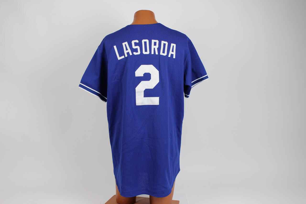 Los Angeles Dodgers #2 LASORDA blue mens jersey