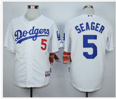 Los Angeles Dodgers #5 Corey Seager White Cool Base Stitched MLB Jersey