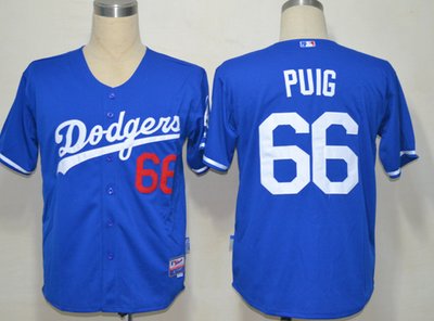 Los Angeles Dodgers #66 Yasiel Puig Blue New Cool Base Stitched Baseball Jersey Los Angeles Dodgers #66 Yasiel Puig Blue New Cool Base Stitched Baseball Jersey