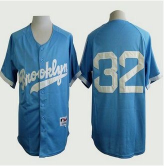 Los Angeles Dodgers #32 Sandy Koufax Light Blue Cooperstown Stitched Baseball Jersey