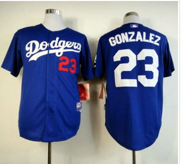 Los Angeles Dodgers #23 Adrian Gonzalez Blue Cool Base Stitched Baseball Jersey