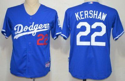 Los Angels Dodgers #22 Clayton Kershaw Blue MLB Jerseys