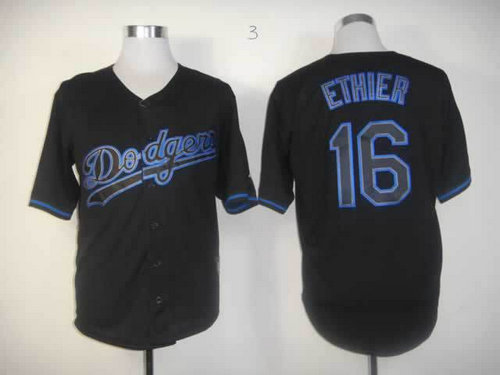 mlb jerseys los angeles dodgers 16 Andre Ethier black(fashion)