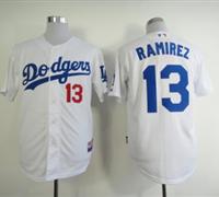 mlb jerseys los angeles dodgers #13 ramirez white(ramirez)