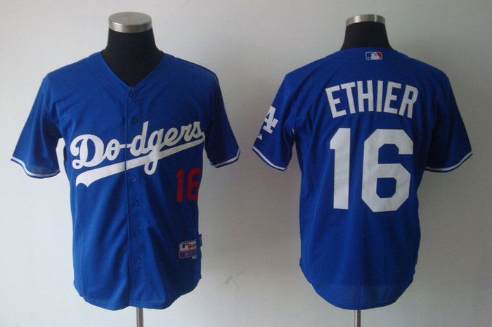 MLB Los Angeles Dodgers 16 Andre Ethier Blue Jerseys