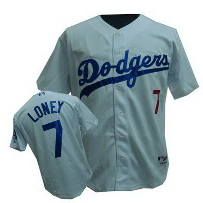 Los Angeles Dodgers #7 James Loney white jerseys Los Angeles Dodgers #7 James Loney white jerseys